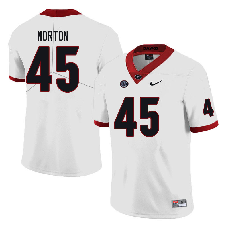 Men #45 Bill Norton Georgia Bulldogs College Football Jerseys Sale-Black - Click Image to Close